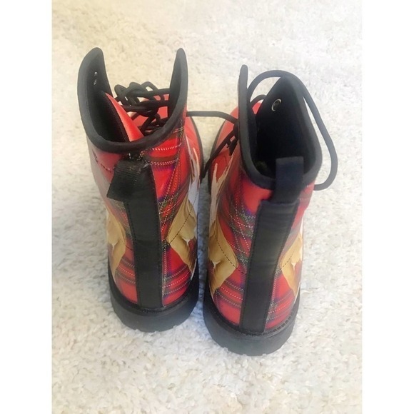 Red combat boots with bulldog #32 - Picture 6 of 9